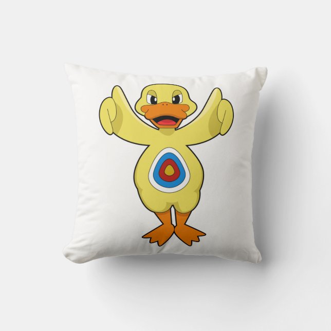 Cojín Decorativo Pato da en el blanco (Anverso)