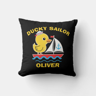 Cojín Decorativo Pato de goma adorable barco patito marinero