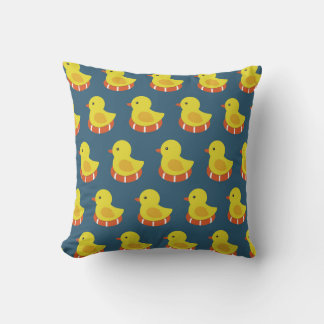 Cojín Decorativo Pato de goma amarillo, lindo, sin costuras.