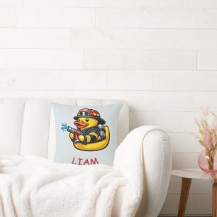 Cojín Decorativo Pato de Goma Bombero