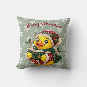 Cojín Decorativo Pato de goma cantor de Navidad acogedor decoración