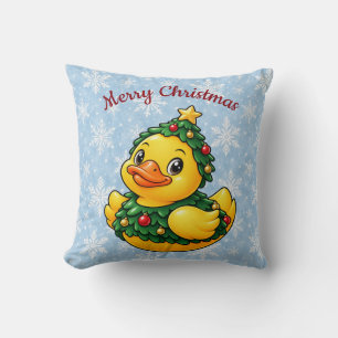Cojín Decorativo Pato de goma de árbol de Navidad Decoración de vac
