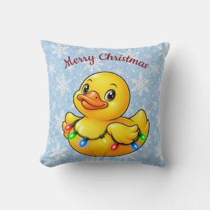 Cojín Decorativo Pato de goma de luces de Navidad decoración de vac