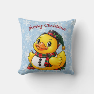 Cojín Decorativo Pato de goma de Navidad de hombre de nieve Decorac