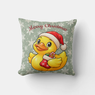 Cojín Decorativo Pato de goma de Navidad de Santa acogedor Decoraci