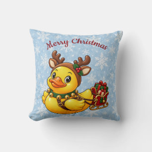Cojín Decorativo Pato de goma de Navidad Reno Ciervo Decoración de