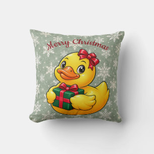 Cojín Decorativo Pato de goma de regalo de Navidad acogedor decorac