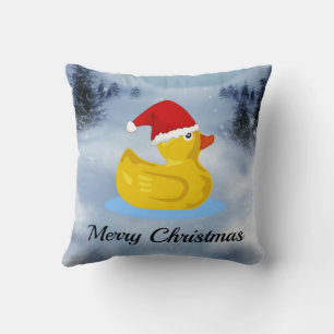 Cojín Decorativo Pato de goma, Feliz Navidad,