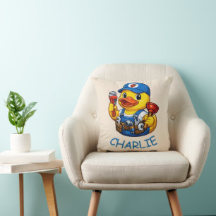 Cojín Decorativo Pato de Goma Fontanero