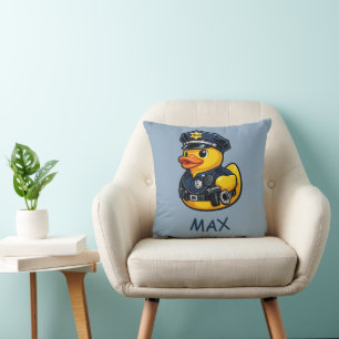 Cojín Decorativo Pato de goma oficial de policía