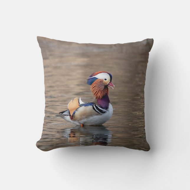 Cojín Decorativo Pato de mandarín (Anverso)