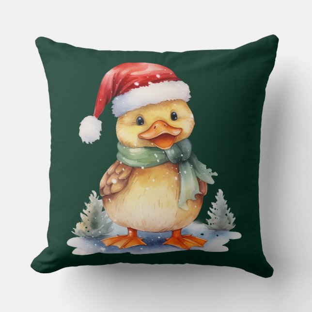 Cojín Decorativo Pato de Navidad (Anverso)