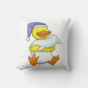 Cojín Decorativo Pato durmiendo con gorra nocturna