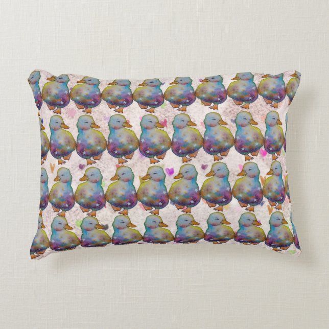Cojín Decorativo Pato llamado Rainbow (Anverso)