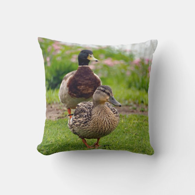 Cojín Decorativo Pato Mallard Pair (Anverso)