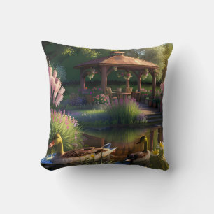 Cojín Decorativo Patos en el estanque