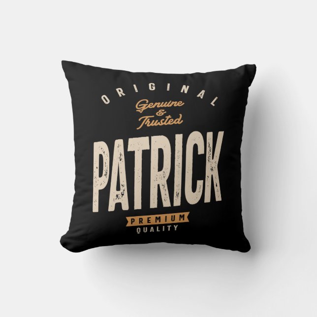 Cojín Decorativo Patrick Nombre Personalizado - Funny Patrick (Anverso)