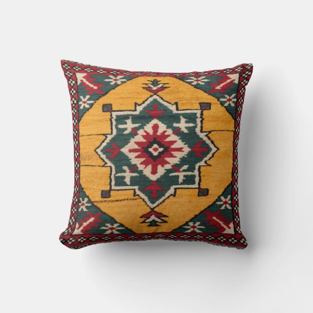 Cojín Decorativo Patrimonio dorado" El kilim turco Pillows: (Anverso)