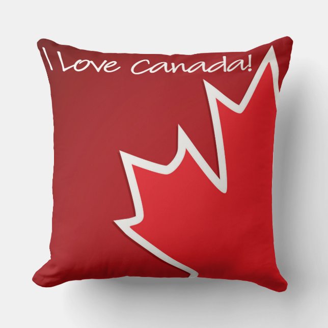 Cojín Decorativo Patriotic Canada Maple Leaf (Anverso)