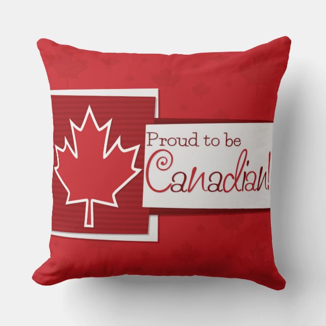 Cojín Decorativo Patriotic Canada Maple Leaf (Anverso)