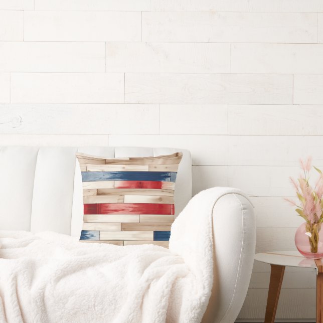 Cojín Decorativo Patriotic Painted Planks (Sofá)