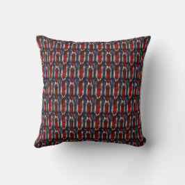 Cojín Decorativo Patriotic Red White Blue Geometric Pattern