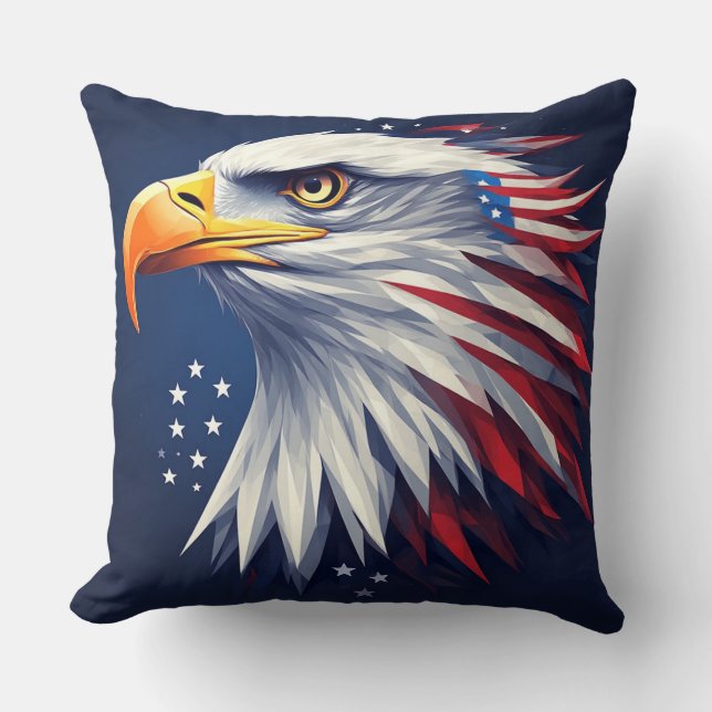 Cojín Decorativo Patriotic USA eagle full of pride and strength (Anverso)