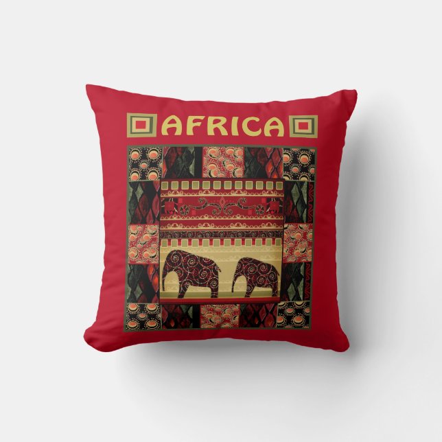 Cojín Decorativo Patrocinio africano (Anverso)