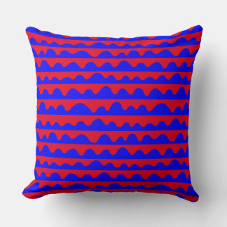 Cojín Decorativo Patrón 020815 - Azul y rojo