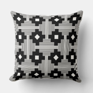 Cojín Decorativo Patrón 061214 - Blanco con negro