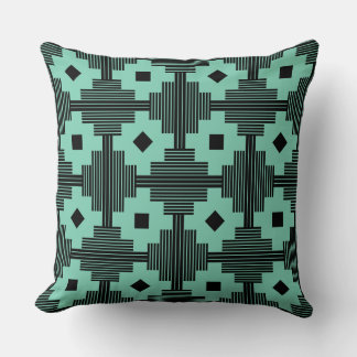 Cojín Decorativo Patrón 061214 - Negro con verde claro 7dcfb6