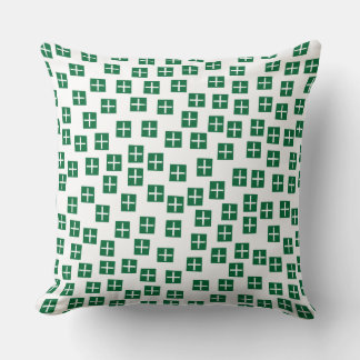 Cojín Decorativo Patrón 270715 - Verde y blanco de los bosques
