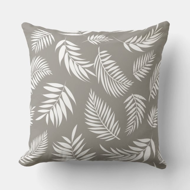 Cojín Decorativo Patrón 9 de hojas tropicales (Anverso)