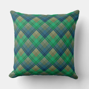 Cojín Decorativo Patrón a cuadros con colorido zig zag