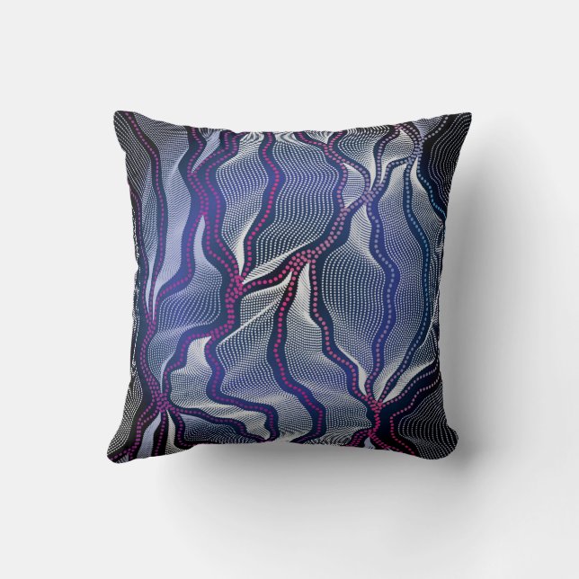 Cojín Decorativo Patrón aborigen 16 bufanda (Reverso )