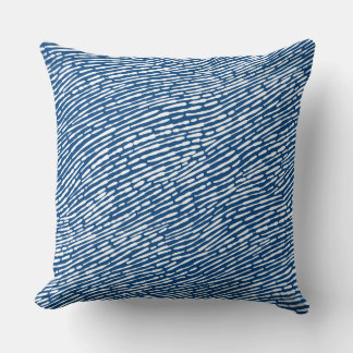 Cojín Decorativo Patrón abstracto 140523 - Blanco sobre azul shibor
