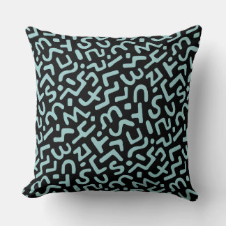 Cojín Decorativo Patrón abstracto 170822 - Azul claro verde sobre n