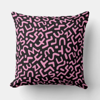 Cojín Decorativo Patrón abstracto 170822 - Rosa en negro