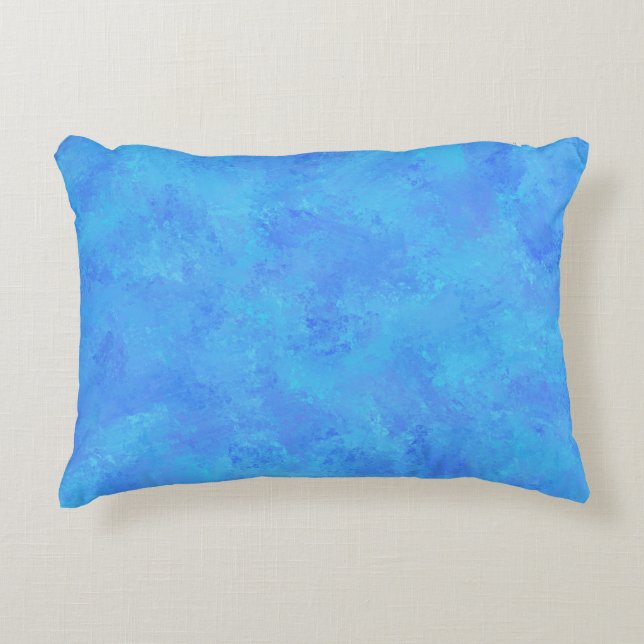 Cojín Decorativo Patrón abstracto azul (Anverso)