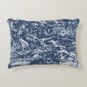 Cojín Decorativo Patrón abstracto azul oscuro