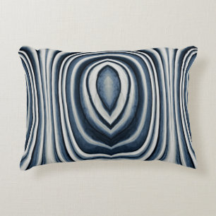 Cojín Decorativo Patrón abstracto azul tonos terrosos