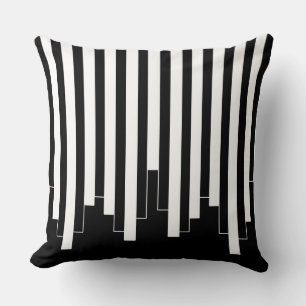 Cojín Decorativo Patrón abstracto - blanco y negro