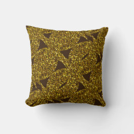 Cojín Decorativo Patrón abstracto brillante dorado