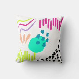 Cojín Decorativo Patrón abstracto colorido moderno.
