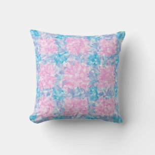 Cojín Decorativo Patrón abstracto continuo rosa azul