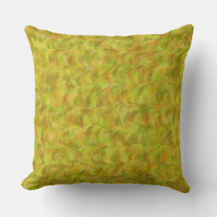 Cojín Decorativo Patrón abstracto continuo verde amarillo