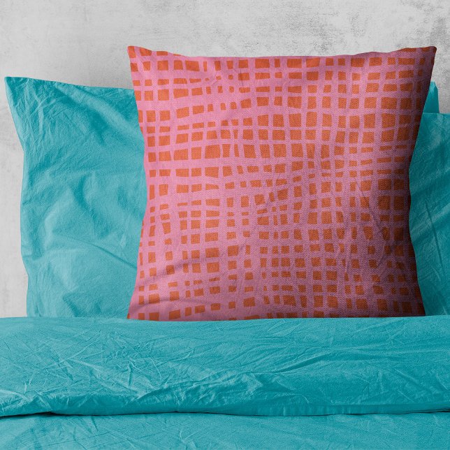 Cojín Decorativo Patrón abstracto de cuadrícula retro (Subido por el creador)