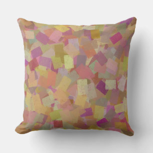 Cojín Decorativo Patrón abstracto de cubismo multicolor colorido