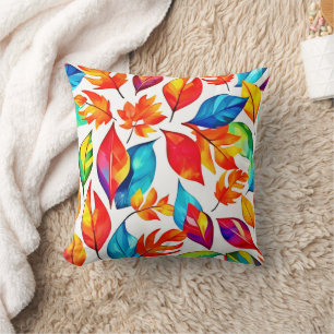 Cojín Decorativo Patrón abstracto de hojas de otoño