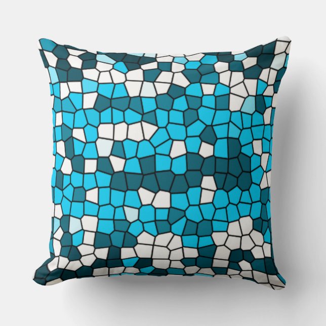 Cojín Decorativo Patrón abstracto de mosaico (Anverso)